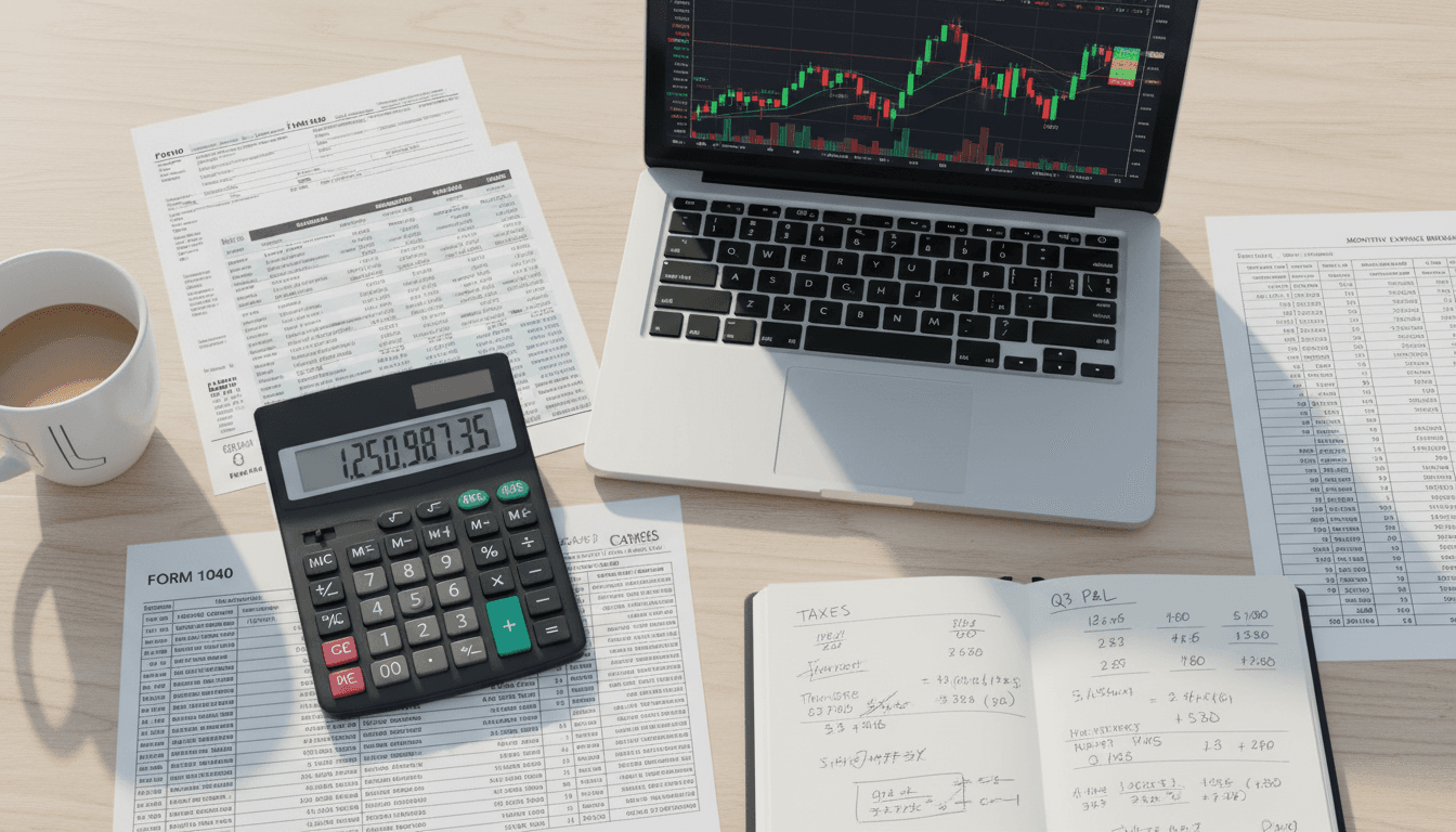Tax planning documents and financial analysis